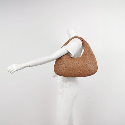 Bottega Veneta Hobo Bag Leather Beige Small 40cm Butterfly Cutout