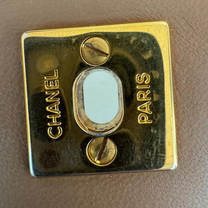 Chanel Classic Flap Mini Vintage Beige Lambskin Leather Adjustable Gold-tone Chain