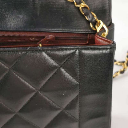 Sold Chanel Diana CC Flap Bag 1994 Vintage Black Lambskin Leather with 24k Gold Hardware