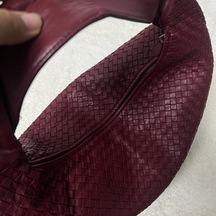Bottega Veneta Veneta Hobo Burgundy Leather Bag Maxi 50cm