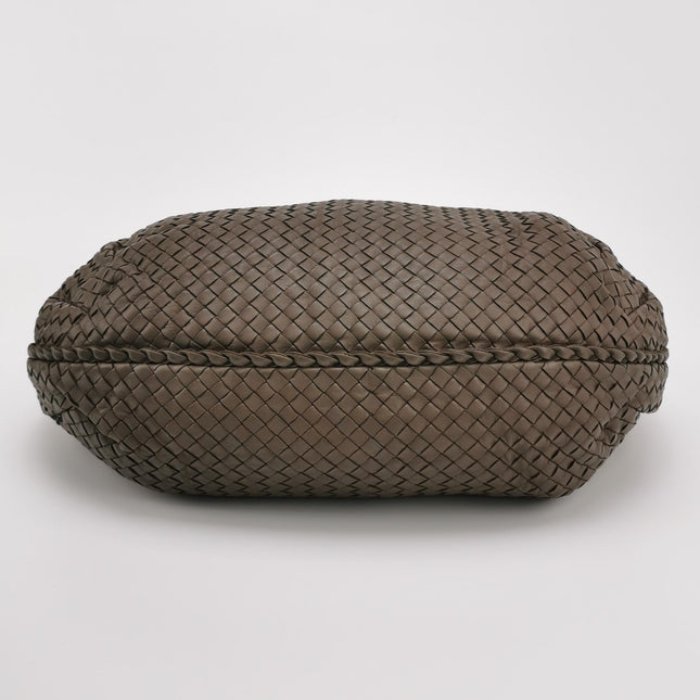 Bottega Veneta Belly Hobo Intreccio Leather Grey Large 54cm