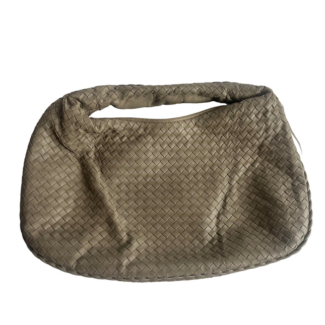 Bottega Veneta Veneta Hobo Grey Intreciatto Leather Bag Large 47cm