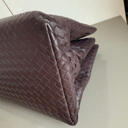 Bottega Veneta Roma Large Intrecciato Nappa Leather Dark Brown 35cm