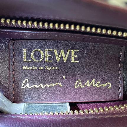 Loewe x Albers Puzzle Small Multicolor Woven Wool and Leather with Pompoms Crossbody Bag