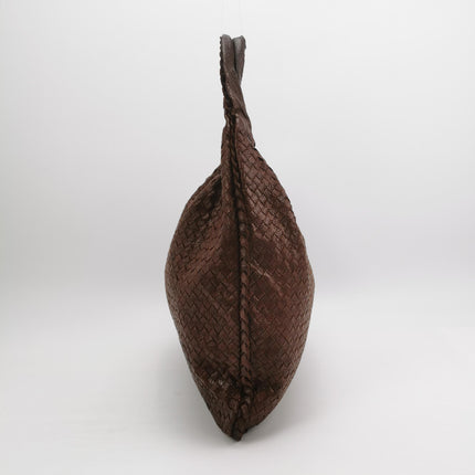 Bottega Veneta Veneta Hobo Maxi Dark Brown Calfskin Leather 52cm