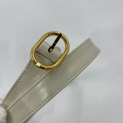 Gucci Jackie 1961 Small White Leather Bag with Adjustable Strap