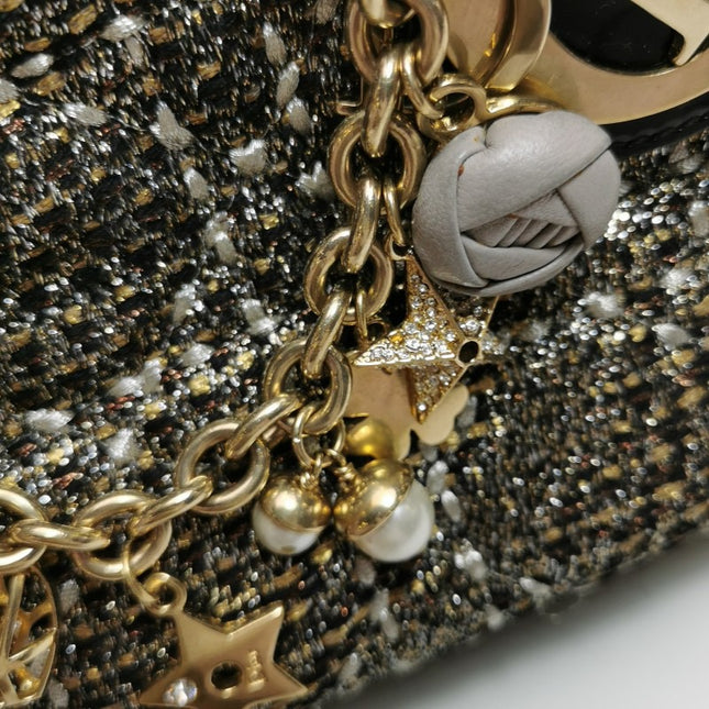 Lady Dior Mini Christmas 2011 Limited Edition Black Tweed and Star Chain