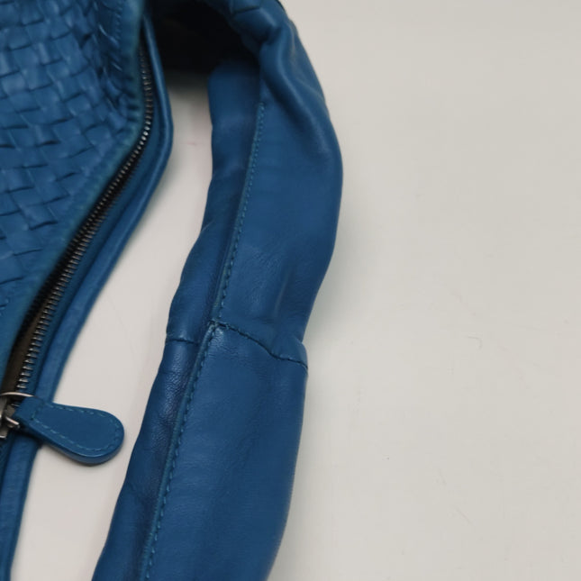 Bottega Veneta Belly Hobo Intrecciato Blue Navy Leather Maxi 50cm