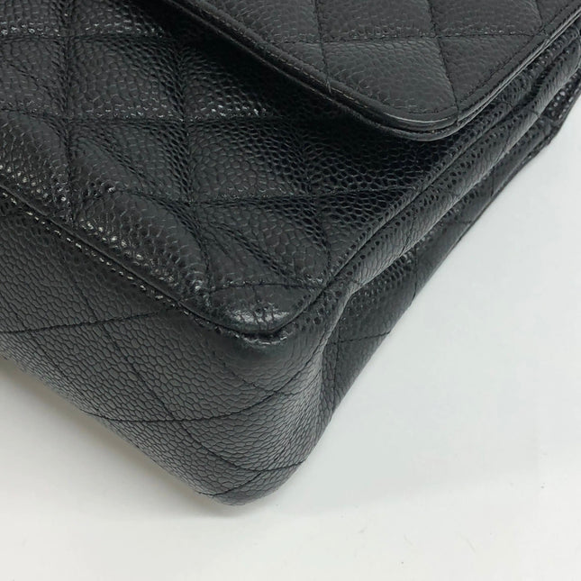 Chanel Classic Flap Medium 2014 Black Caviar Leather Gold Hardware