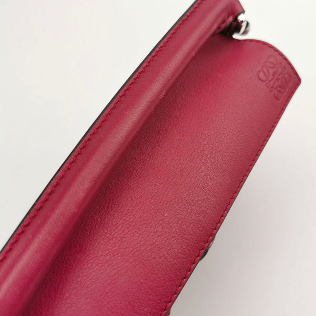 Sold Loewe Puzzle Mini Red Calfskin Leather Crossbody Bag