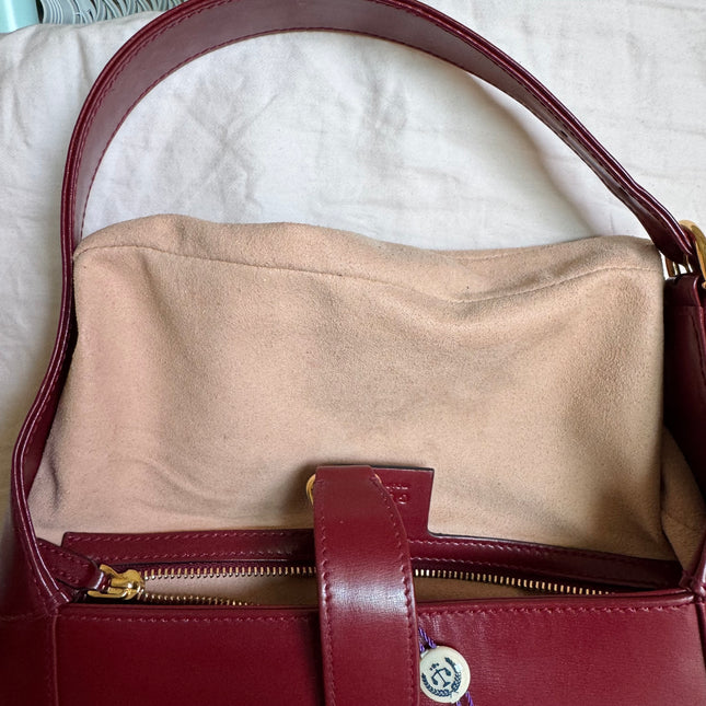 Gucci Jackie 1961 Red Burgundy Leather Bag Small Shoulder Bag