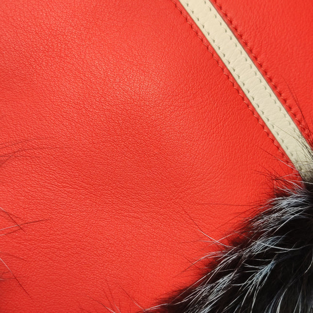 Fendi Baguette Bag Bugs Multicolor Monster Blue Faux Fur Shoulder Bag