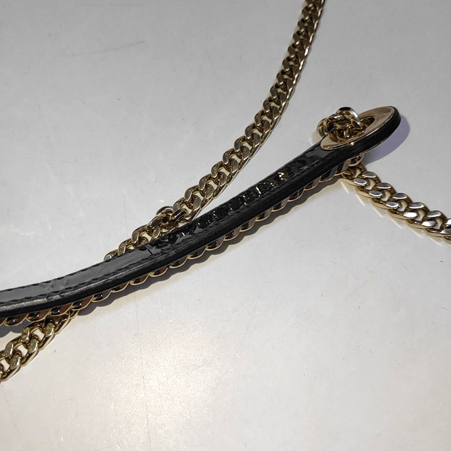 Lady Dior Mini Black Patent Leather Bag with gold hardware Chain Strap