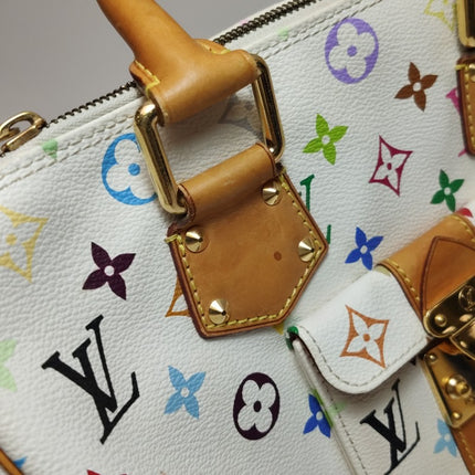 Louis Vuitton x Takashi Murakami Speedy 30 Lock White Multicolor