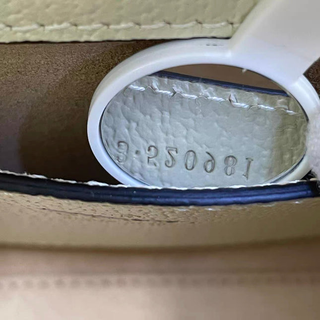 Gucci Diana Small East West Cream White Leather Bag Bamboo Handle with Strap