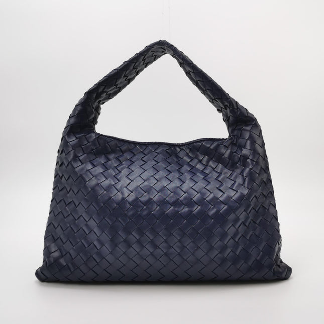 Bottega Veneta Hop Hobo Medium Leather Navy 46cm