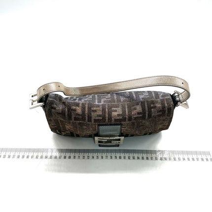 Fendi Baguette Iridescent Brown Zucca Print with Crystal Buckle