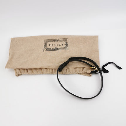 Gucci Jackie 1961 Black Leather Bag Small With Long Strap