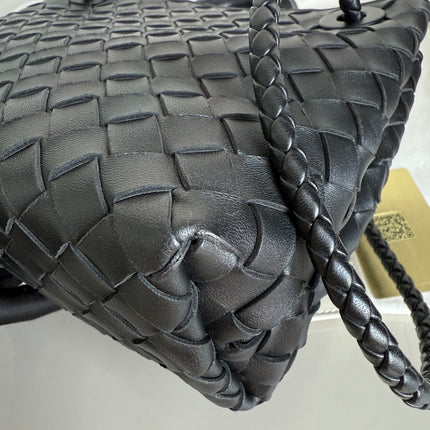 Bottega Veneta Small Andiamo Black Intrecciato Handbag 2023