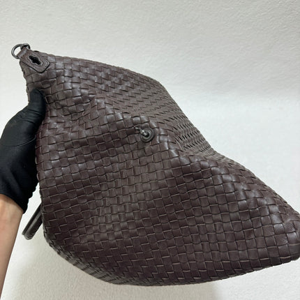 Sold Bottega Veneta Maxi Convertible Tote Bag Hobo Brown Leather Two-way Carry 50cm