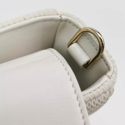 Sold Lady D-Joy Mini Handbag Microcannage Technical Fabric White with Two Straps