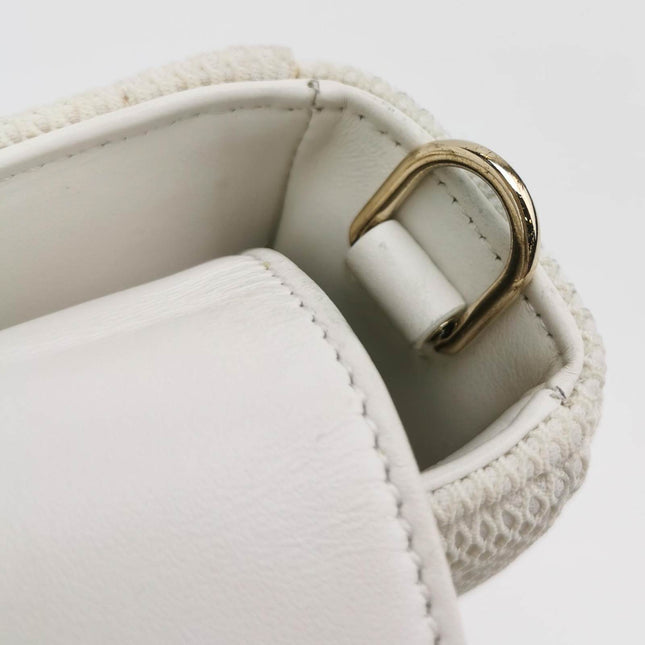 Sold Lady D-Joy Mini Handbag Microcannage Technical Fabric White with Two Straps