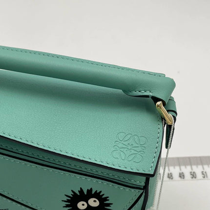 Loewe x Studio Ghibli Collection Susuwatari Mini Puzzle Green Crossbody Bag