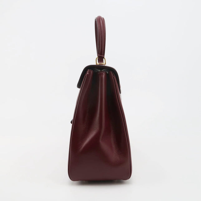 Celine 16 Bag Medium Burgundy Smooth Calfskin Leather With Strap