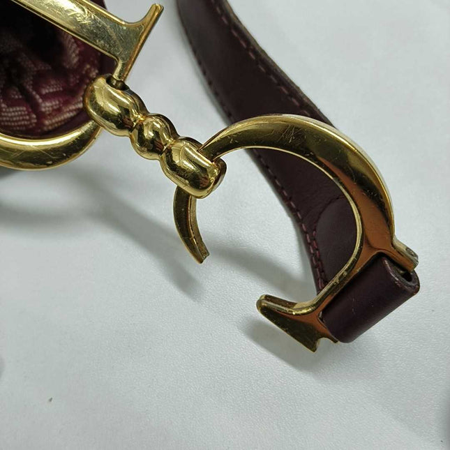 Sold Dior Saddle Vintage Red Burgundy Oblique