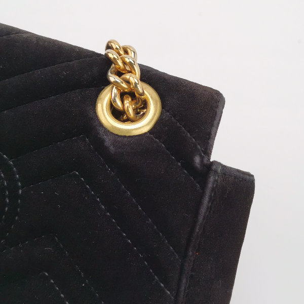 Sold Gucci Marmont Mini Black Velvet Camera Bag