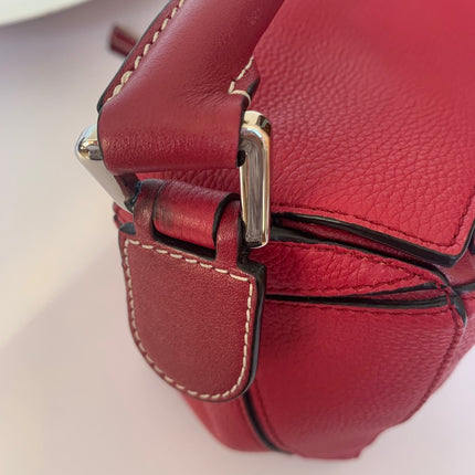 Loewe Puzzle bag small raspberry pink leather