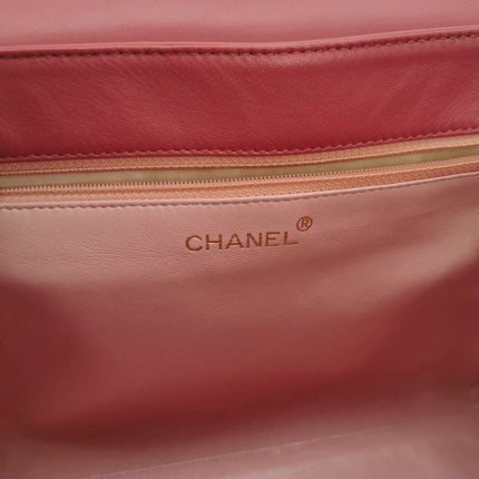 Chanel Kelly Vintage Top Handle Bag Lambskin Leather 24k Gold Hardware