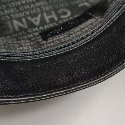 Chanel Cerf Executive East West Black Caviar Leather Handbag