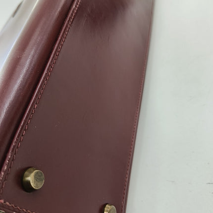 Hermes Kelly 32 Sellier Burgundy Box Leather Gold HW 1987