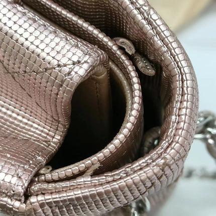 Chanel Classic Flap Medium 2016 Pink Metallic Pixel Effect Calfskin Leather