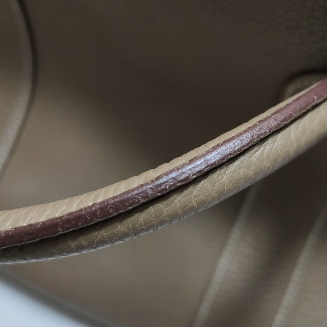 Hermes Garden Party 36 Etoupe Grey Calfskin Leather Handbag 2012