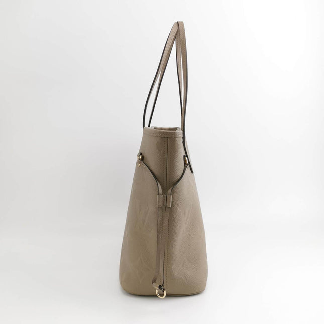 Sold Louis Vuitton Leather Neverfull MM Tote Medium Grey