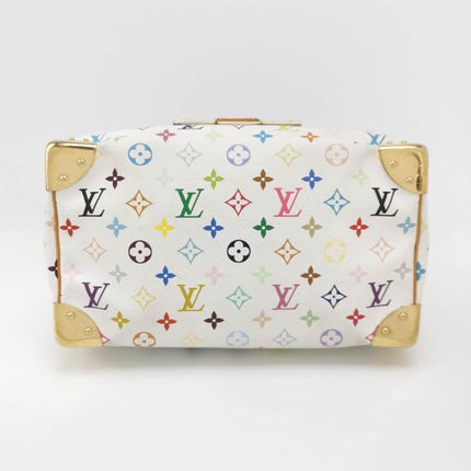 Louis Vuitton x Takashi Murakami Speedy 30 Lock White Multicolor