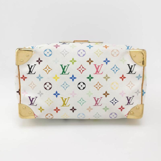 Louis Vuitton x Takashi Murakami Speedy 30 Lock White Multicolor