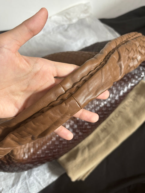 Bottega Veneta Belly Hobo Intreccio Leather Two-tone Brown Large 50cm