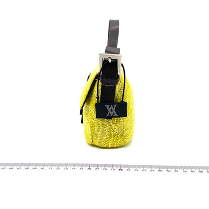 Fendi Baguette Vintage Shoulder bag with Glitter Yellow Beads