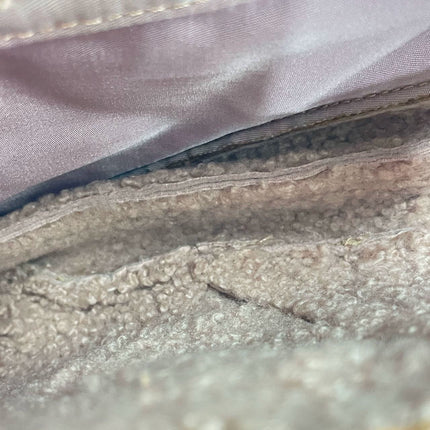 Dior Saddle Vintage Shoulder Bag Medium Shearling and Ostrich Leather Pink