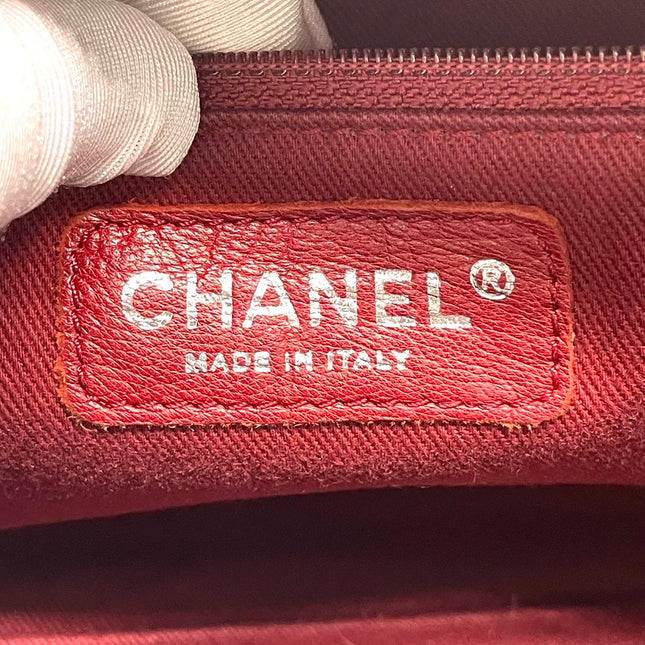 Chanel Cambon Multi-pocket Ligne Reporter Bag Medium Navy Calfskin Leather