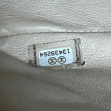 Chanel Classic Flap Jumbo Beige Caviar Leather Single Flap Silver Hardware