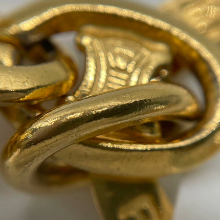 Celine 1990s Vintage Gold-tone Triomphe Planet Link Charm Bracelet