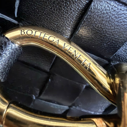 Bottega Veneta Andiamo Medium Black Intrecciato Leather Handbag