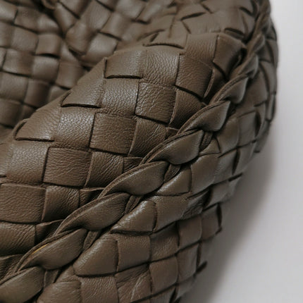 Bottega Veneta Belly Hobo Intreccio Leather Grey Large 54cm