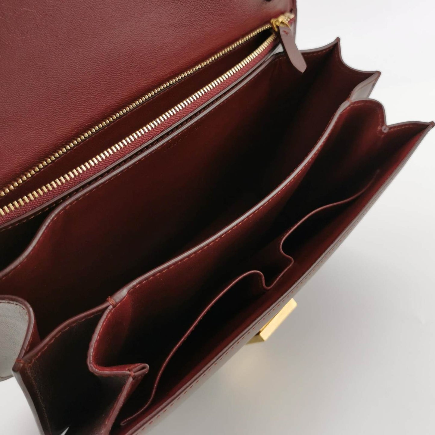 CELINE Classic Flap Burgundy Box Leather crossbody bag