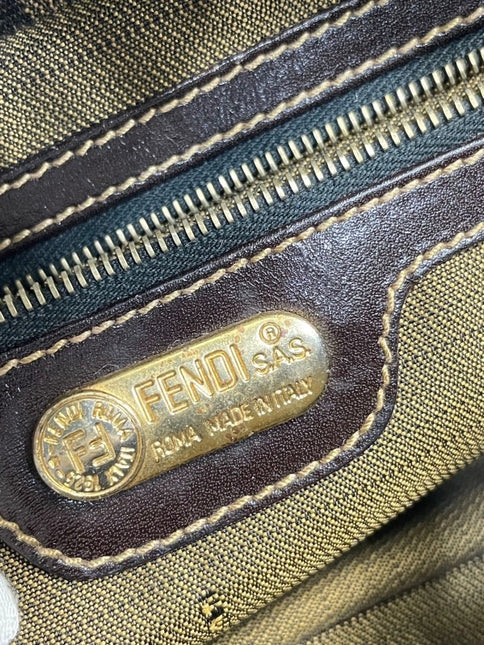 Sold Fendi Baguette Classic Zucca Print Monogram Gold-tone Hardware