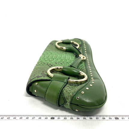 Sold Gucci Horsebit 1955 Green Crocodile Skin Shoulder Bag Large